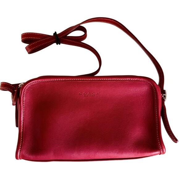 Vintage Coach Red Crossbody Bag - Picture 1 of 6